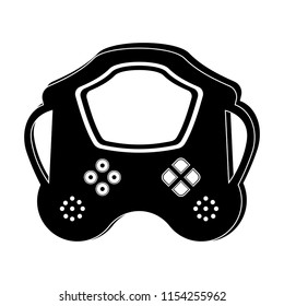 Isolated portable videogame console icon
