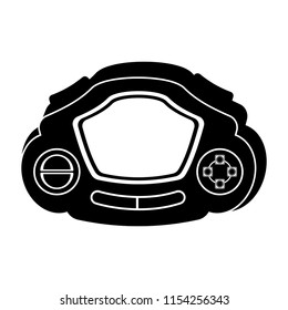 Isolated portable videogame console icon