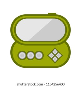 Isolated portable videogame console icon