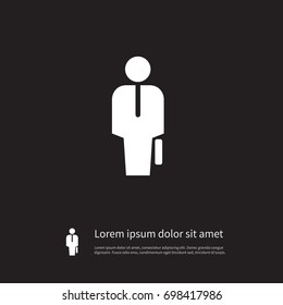Isolated Portfolio Icon. Officiant Vector Element Can Be Used For Officiant, Portfolio, Businessman Design Concept.