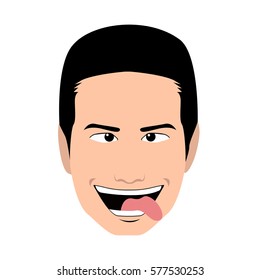 Isolated portrait of a man, Vector illustration