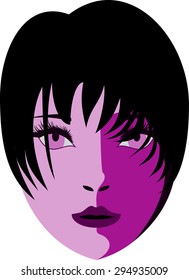 Isolated portrait of Modern looking urban girl 