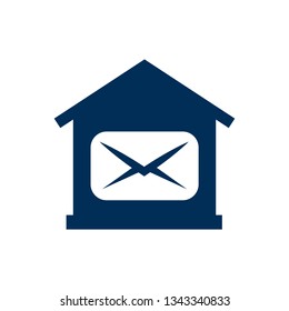 Isolated post office icon symbol on clean background. Vector letter element in trendy style.