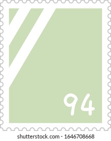 Isolated postage stamp illustration material.