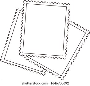 Isolated postage stamp illustration material.