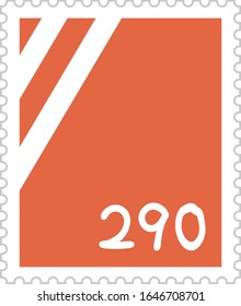 Material aislado de ilustración de sello postal.