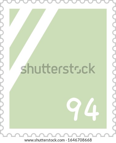 Isolated postage stamp illustration material.