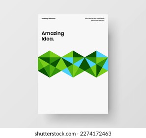 Ilustración aislada de diseño vectorial de postal. Sorprendente diseño de afiches de hexágonos geométricos.