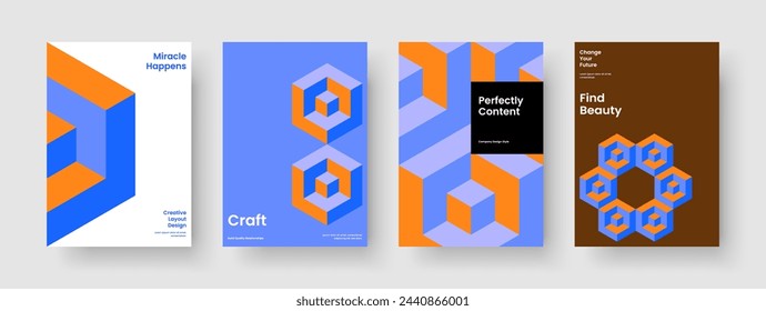 Diseño de póster aislado. Plantilla de portada de libro creativo. Diseño de presentación comercial geométrica. Informe. Folleto. Pancarta. Volante. Antecedentes. Prospecto. Catálogo. Boletín informativo. Revista. Identidad de marca