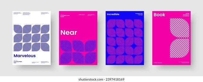 Diseño de afiches aislados. Diseño de folleto creativo. Plantilla de presentación de negocios moderna. Antecedentes. Volante. Cartel. Informe. Portada del libro. Revista. Identidad de marca. Catálogo. Billete. Portátil