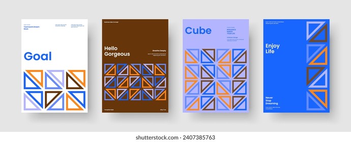 Plantilla de afiches aislados. Diseño creativo de presentaciones de negocios. Diseño Moderno De Folleto. Portada del libro. Informe. Antecedentes. Volante. Cartel. Cartera. Diario. Billete. Identidad de marca. Boletín
