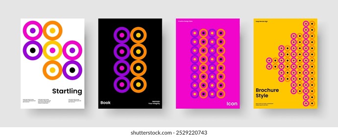 Isolierte Postervorlage. Geometrisches Berichtsdesign. Layout der abstrakten Broschüre. Hintergrund. Buchumschlag. Geschäftspräsentation. Flyer. Banner. Packungsbeilage. Notebook. Werbung. Zeitschrift. Handzettel