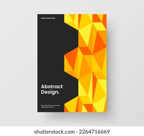 Isolated poster vector design layout. Modern mosaic shapes journal cover concept.