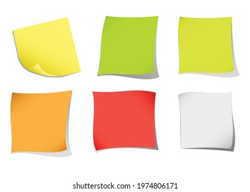 Isolated post-it paper vector illustration on white background