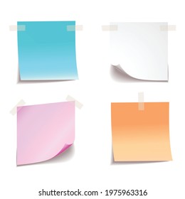 Isolated post-it paper vector illustration on white background