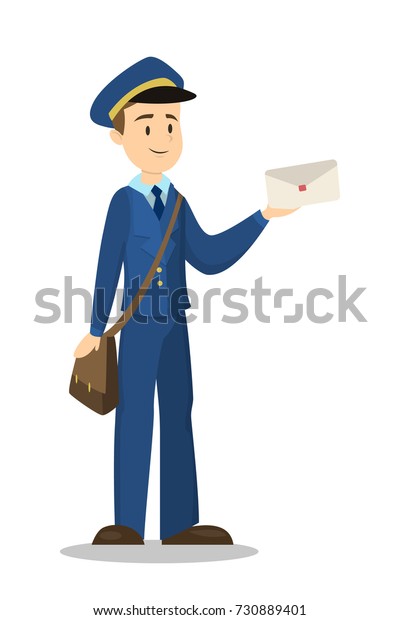 Isolated Postman Envelope On White Background Stock Vector (royalty 