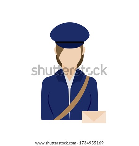 Isolated postman icon. Professions or occupations icons - Vector