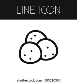 Isolated Potatoes Outline. Praties Vector Element Can Be Used For Murphy, Potato, Praties Design Concept.