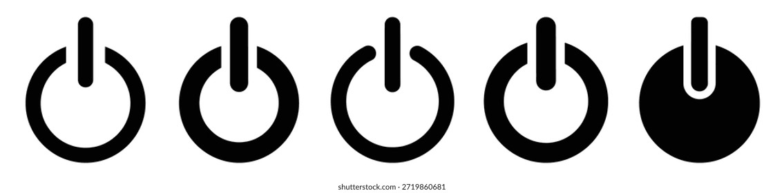 Isolated power button on the white background.