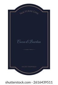 Isolated Premium dark blue label