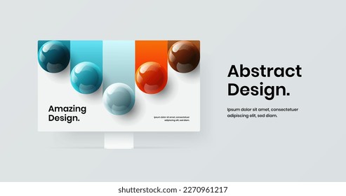 Isolated presentation design vector template. Simple display mockup website concept.