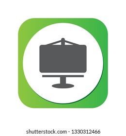 Isolated presentation icon symbol on clean background. Vector board stand element in trendy style.