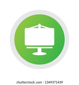 Isolated presentation icon symbol on clean background. Vector board stand element in trendy style.