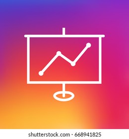 Isolated Presentation Outline Symbol On Clean Background. Vector Show Element In Trendy Style.