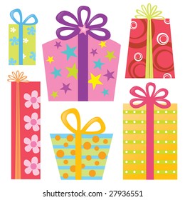 Isolated Presents/Gifts Vector Set