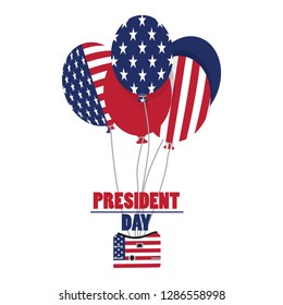 Isolated president day label. Vector illustration design