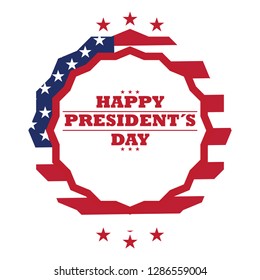 Isolated president day label. Vector illustration design