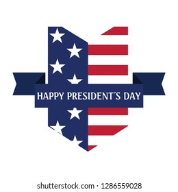 Isolated president day label. Vector illustration design