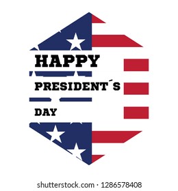 Isolated president day label. Vector illustration design