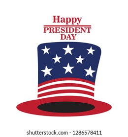 Isolated president day label. Vector illustration design