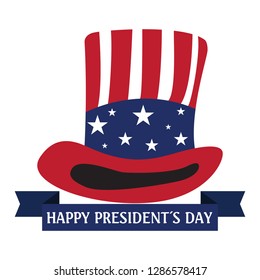 Isolated president day label. Vector illustration design