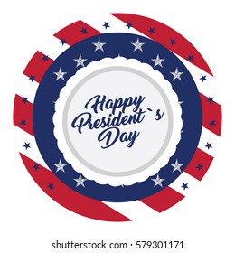 Isolated president day sticker on a white background, Vector illustration