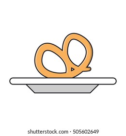 Isolated pretzel food design