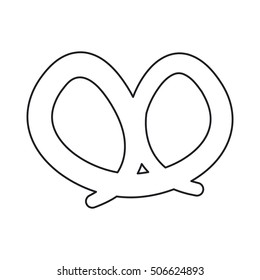 Isolated pretzel food design