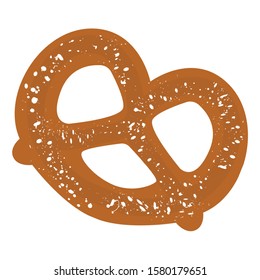 Isolated pretzel image. Party snack - Vector illustration design