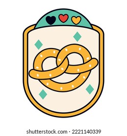 Isolated pretzel oktoberfest vector illustration