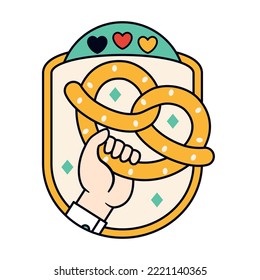 Isolated pretzel oktoberfest vector illustration