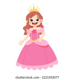 Isolated pricess costume vector illustration