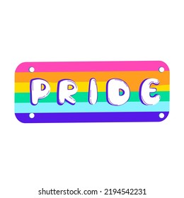 Isolated pride rainbow vector illustration