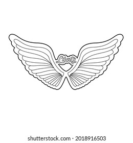 Isolated pride wing icon with lgbt colors Vector