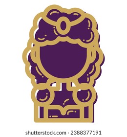 ISolated princess icon Royalty icon Vector