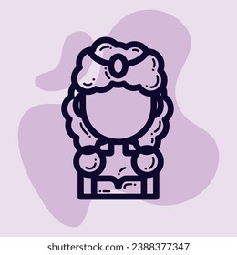 ISolated princess icon Royalty icon Vector