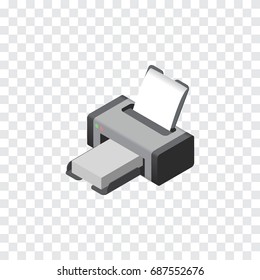 Isolated Printer Isometric. Printing Machine Vector Element Can Be Used For Printer, Printing, Machine Design Concept.