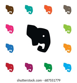 Isolated Proboscis Icon. Elephant Vector Element Can Be Used For Elephant, Trunked, Proboscis Design Concept.