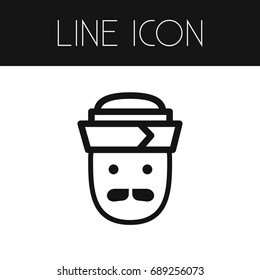 Isolated Profession Outline. Cook Vector Element Can Be Used For Gastronomy, Chef, Cooker Design Concept.
