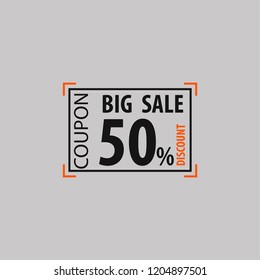 Isolated promo coupon design